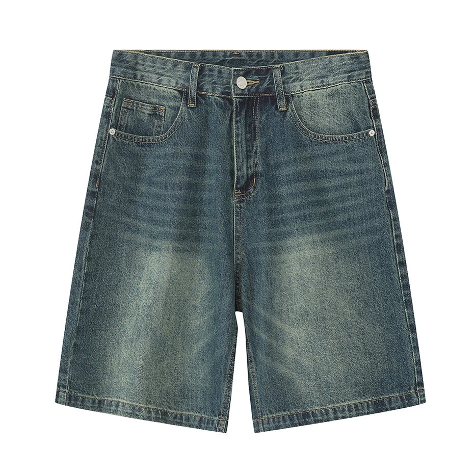 Vintage Blue Denim Summer Casual shorts
