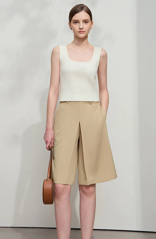 Amii Minimalist Wide Leg Shorts