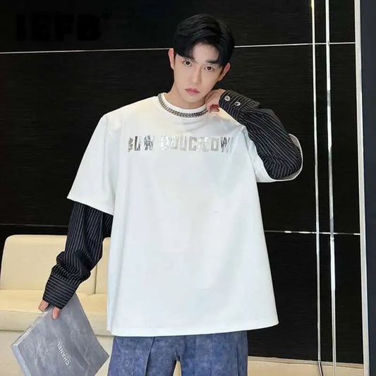Korean Striped Long Sleeve Sweatshirt