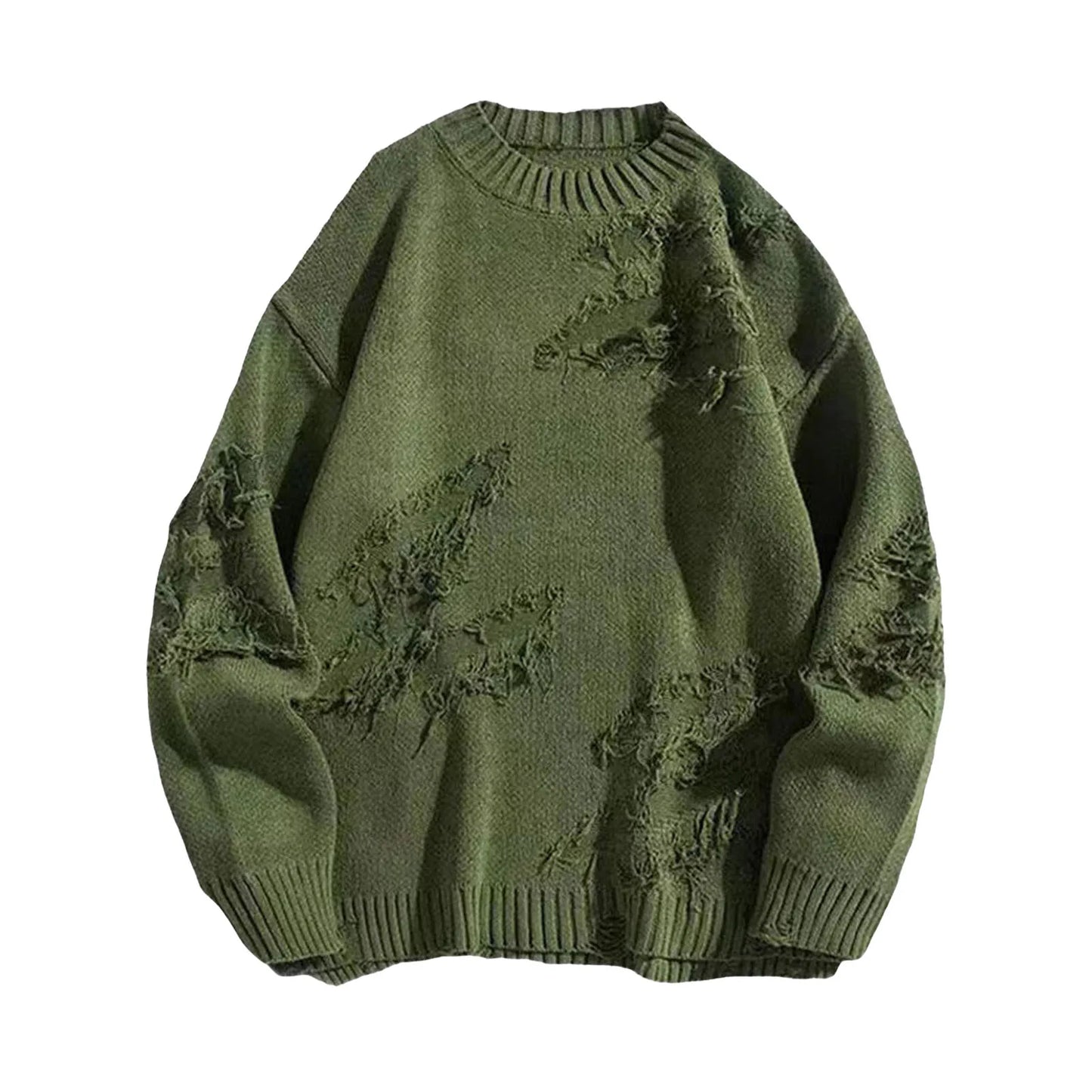 Ripped Knitted Hip Hop Sweater Pullover