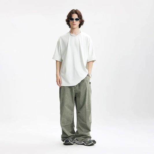 Heavy Washed Cargo Pants with Pants