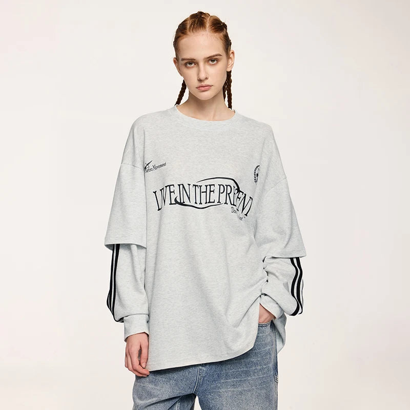 Vintage Retro Layered Long Sleeve T-Shirt