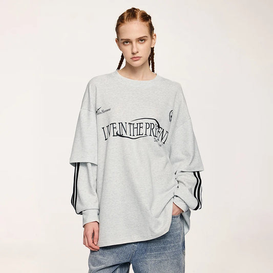 Vintage Retro Layered Long Sleeve T-Shirt