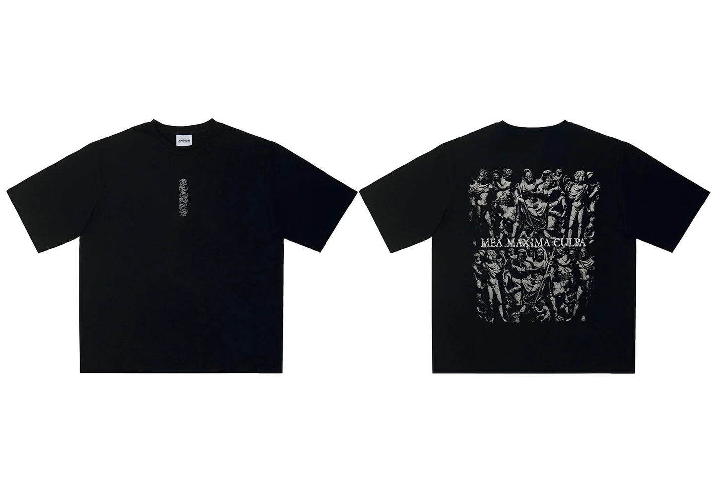 Oversized Graphic Print Cotton Goth T-shirt