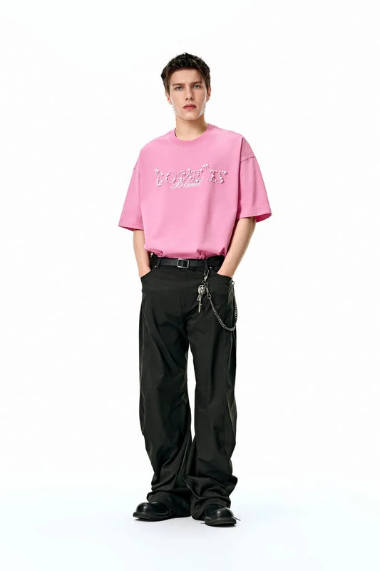 Heavyweight Beaded Letter Graphic T-Shirt