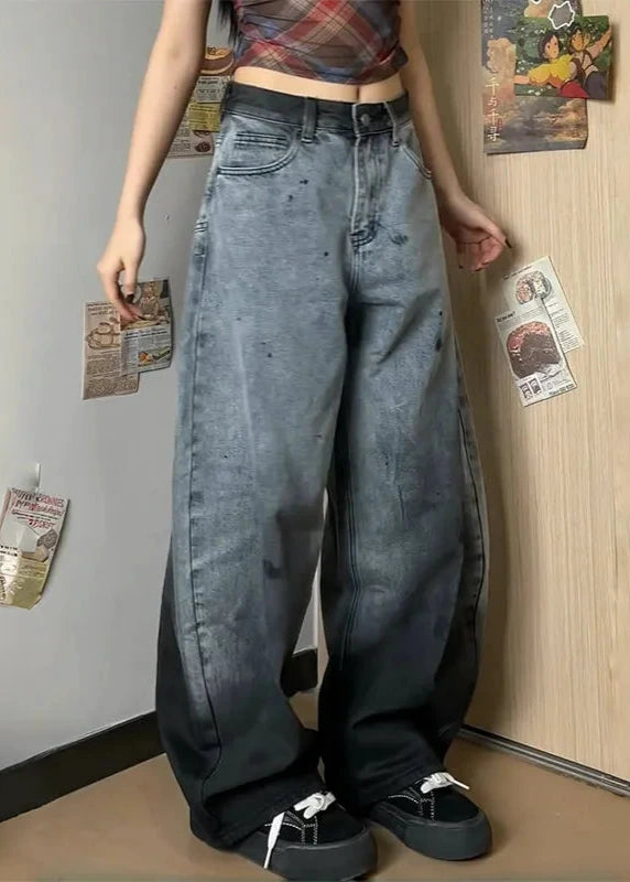 Retro High Waist Black Denim Jeans