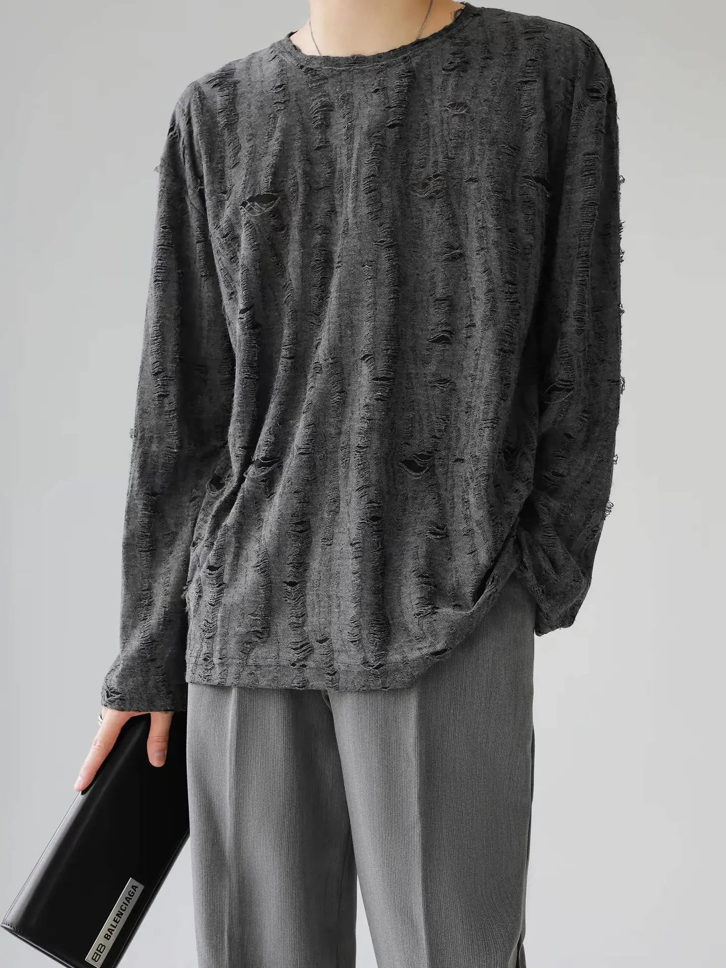 Retro Distressed Aesthetics Long Sleeve T-Shirt