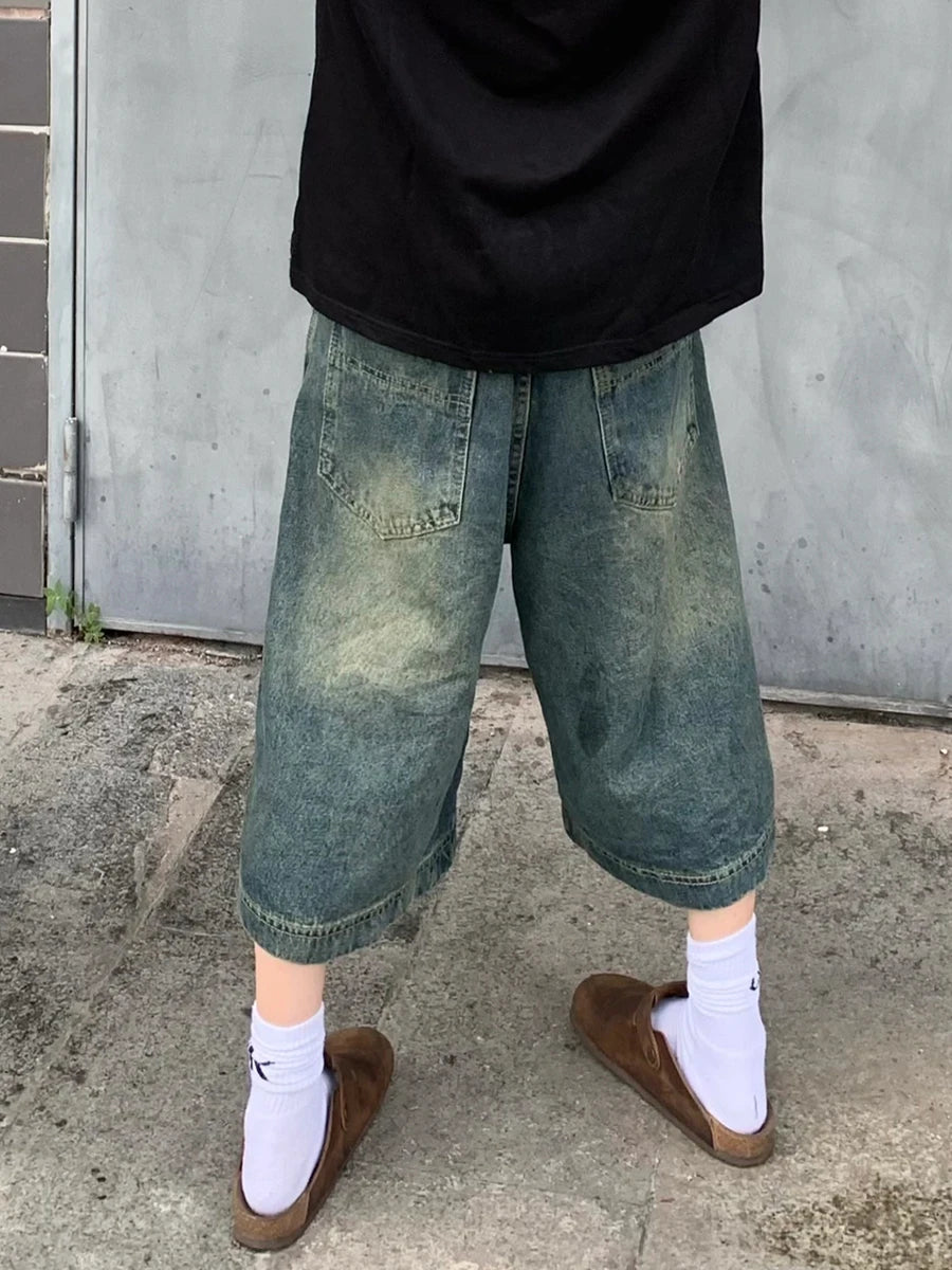 Vintage Summer High Waist Wide Jeans