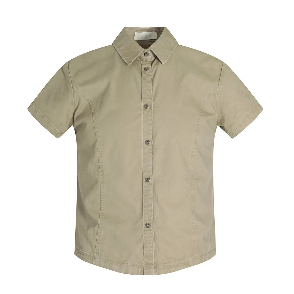 Retro Washed Distressed Cargo Shirt