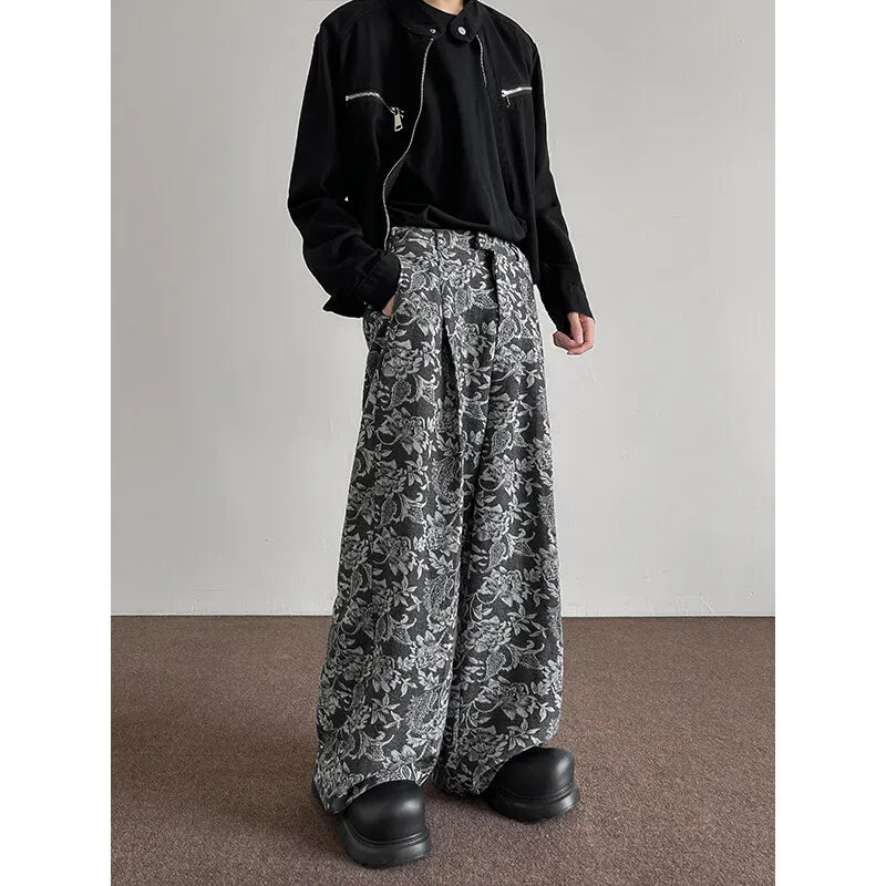 Baggy Gothic Pattern Sweatpants Hip Pants