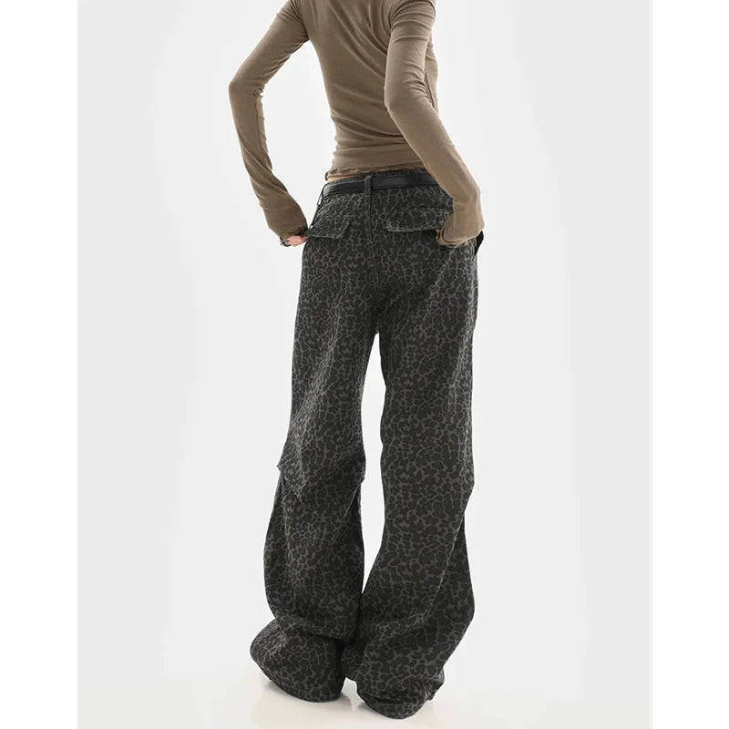 Retro Wide Leg Baggy Black Jeans