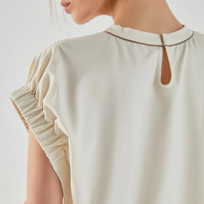 Luxury Cotton Blend Womens T-Shirt