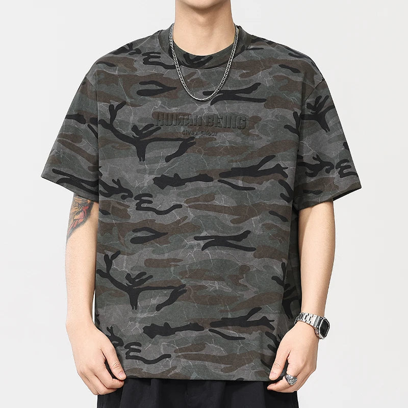 Loose Casual Camouflage Outdoor Men T-Shirt