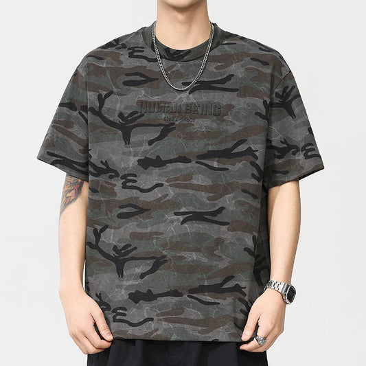 Loose Casual Camouflage Outdoor Men T-Shirt