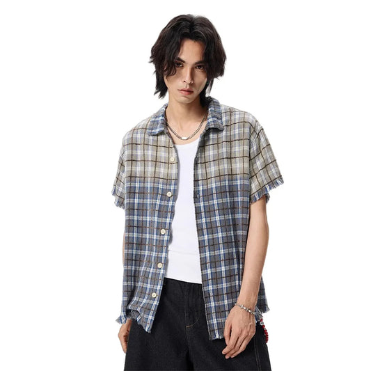 Gradient Dyed Loose Fit Cargo Shirt